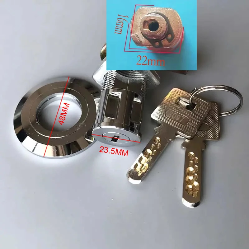 Extended type Safe deposit box Anti - theft cam lock cylinder 80mm 90mm Super encryption key very safe Class C anti-theft