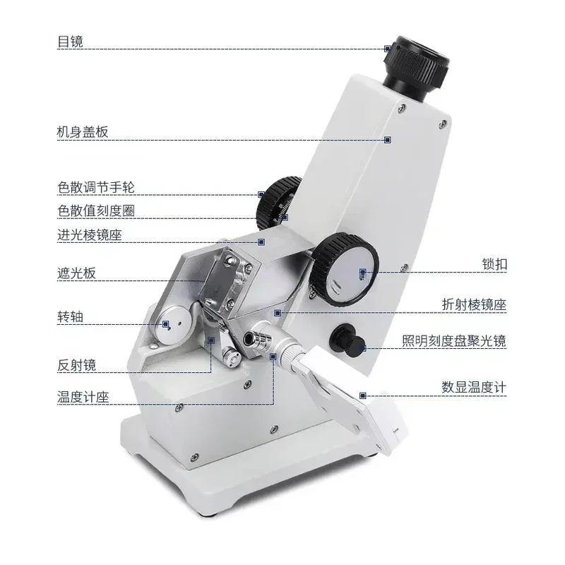 Concentration Meter 2WAJ Monochromatic Digital Brix Refractometer Laboratory Optical Equipment 1Pc