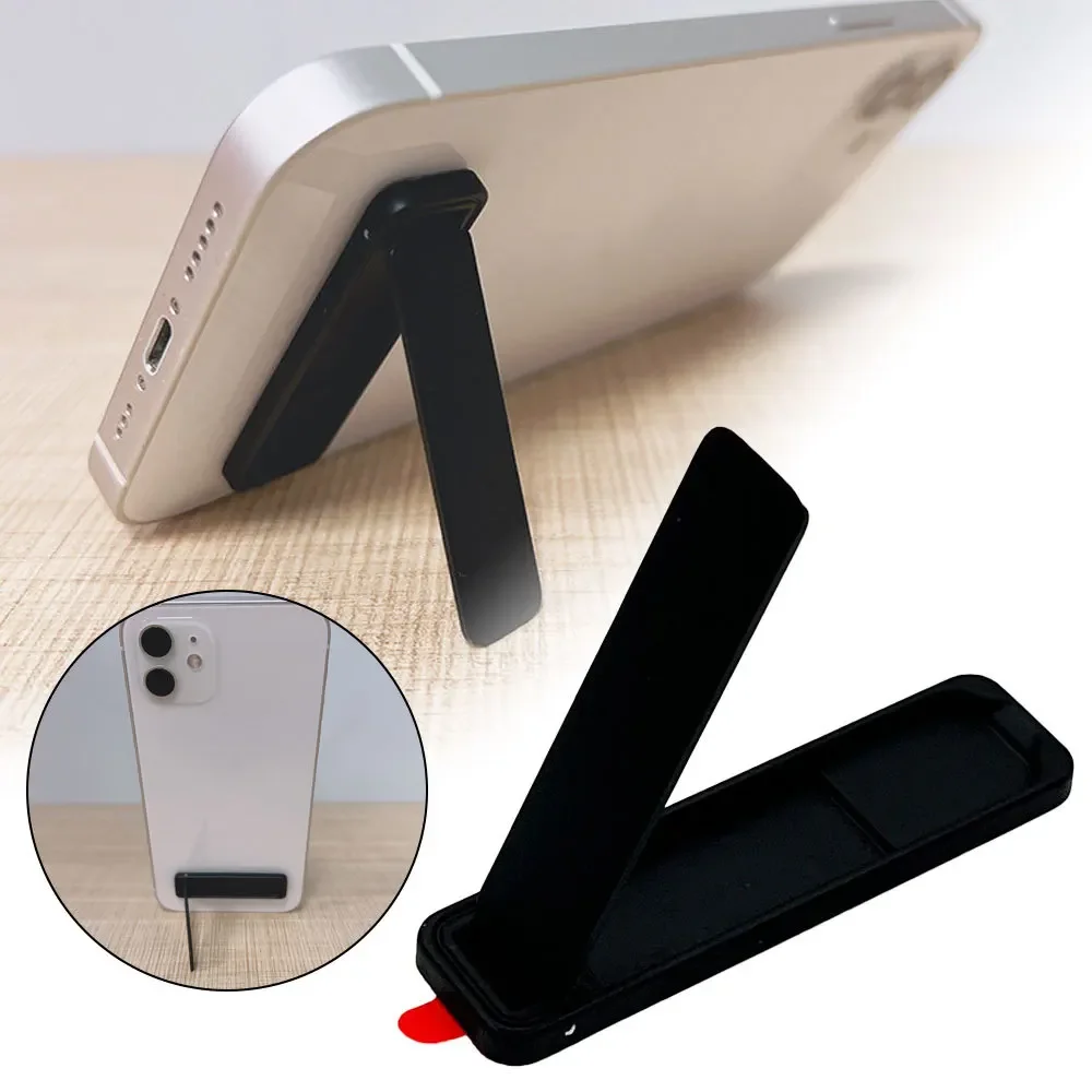 Ultra Thin Mini Metal Folding Mobile Phone Holder Stand Alloy Invisible Portable Phone Kickstand Bracket Desktop Phone Holder