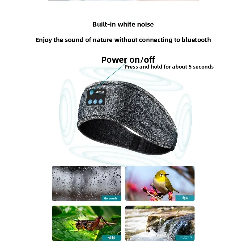 Bluetooth Headband Headset Running Sweat Absorbing Removable Washable Quick Dry Binaural Speaker Music Headscarf