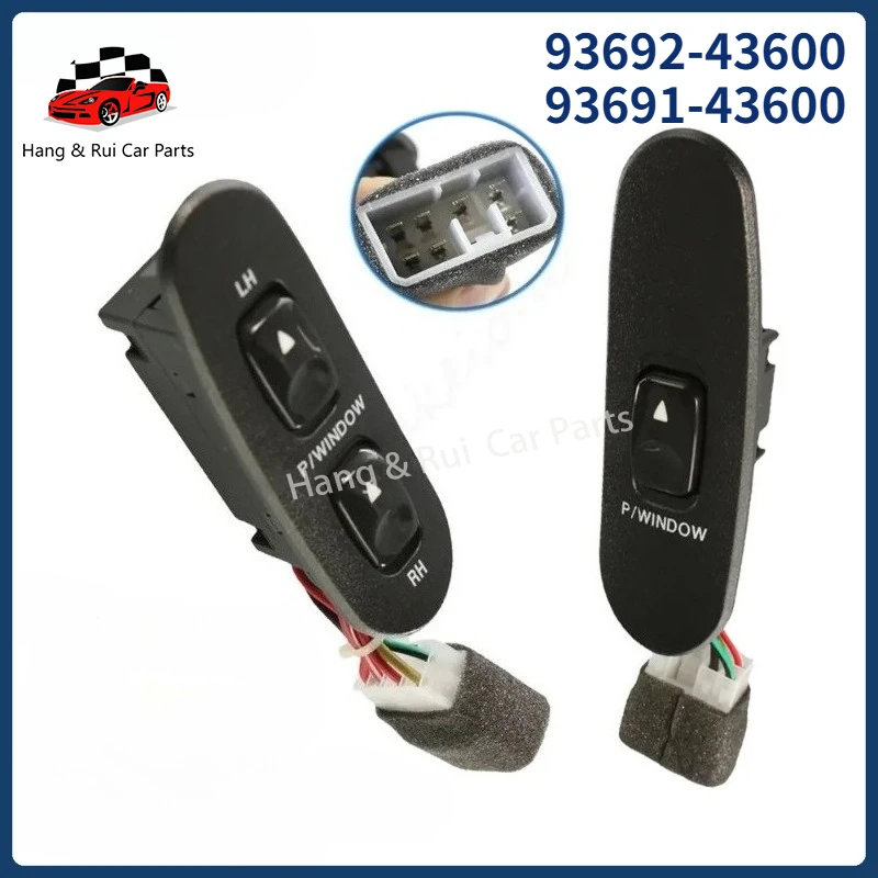 

For Hyundai H100 Bus Kasten 1996-2001 Front Left Right Power Window Lifter Switch Button Car Accessories 93691-43600 93692-43600