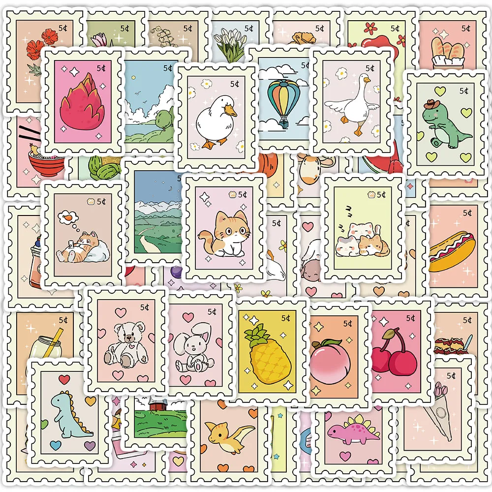 50PCS Cartoon Frische Stempel Graffiti Aufkleber Dekoration Gitarre Notebook Gepäck DIY Aufkleber Spielzeug Großhandel
