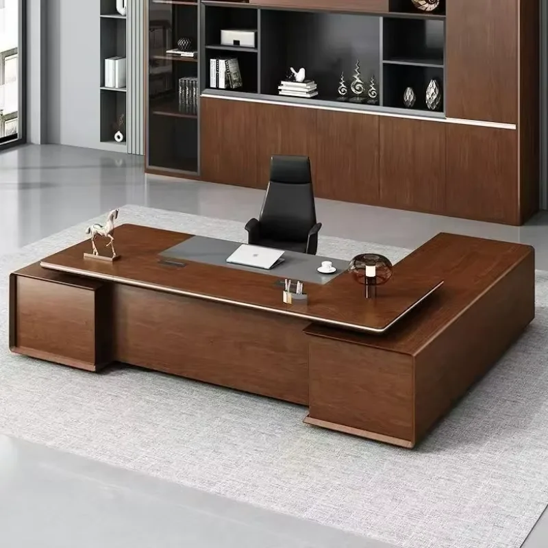 Large L Shaped OfficeTable Drawer Cabinet Asthetic Manager Office Desks Wooden Executive Escritorios De Oficina Accessories