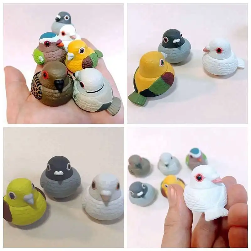 KITAN CLUB Originele Gashapon Capsule Speelgoed Figuur Kawaii Leuke Mollige Pinguïn Vogel Duif Miniatuur Dierenbeeldje Anime Decor