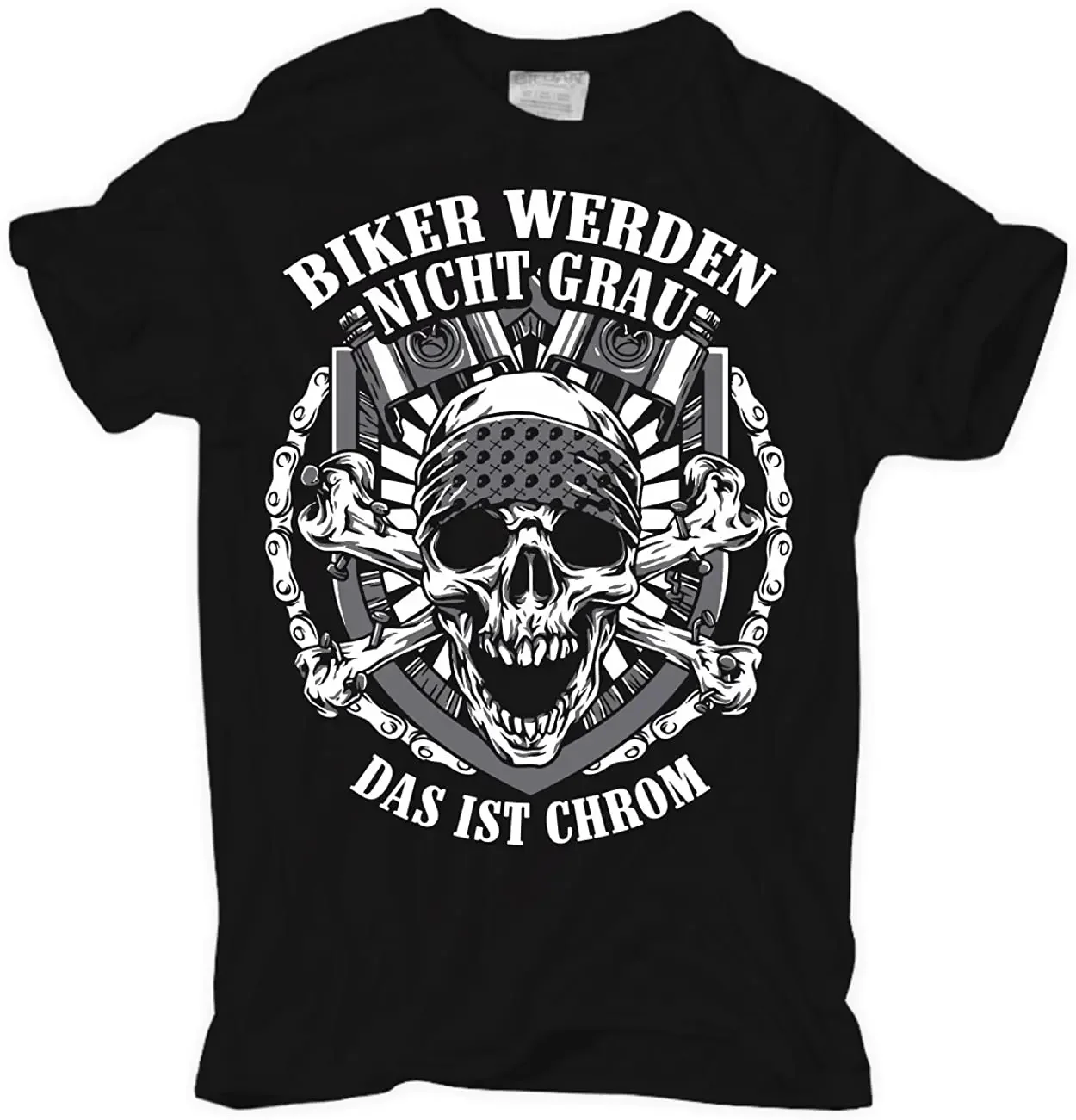 Werden Nicht Grey DAS IST Chrome. Biker Rider T-Shirt. Summer Cotton Short Sleeve O-Neck Mens T Shirt New S-3XL