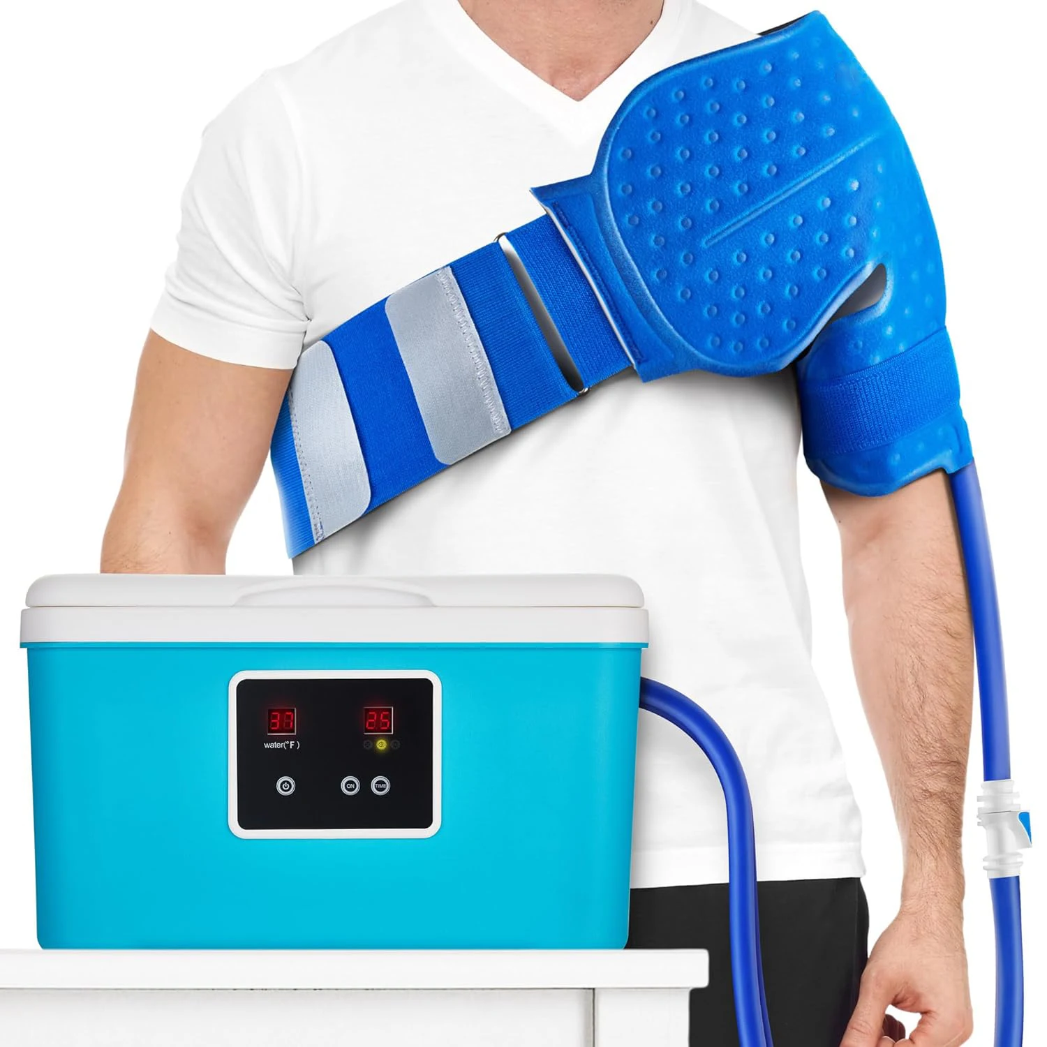 Tragbares Ergonomisches Schmerzlinderungs-Eiskältetherapie-System Kryotherapie-Gefrierkit mit Großer Schulterauflage für Postoperative Pflege