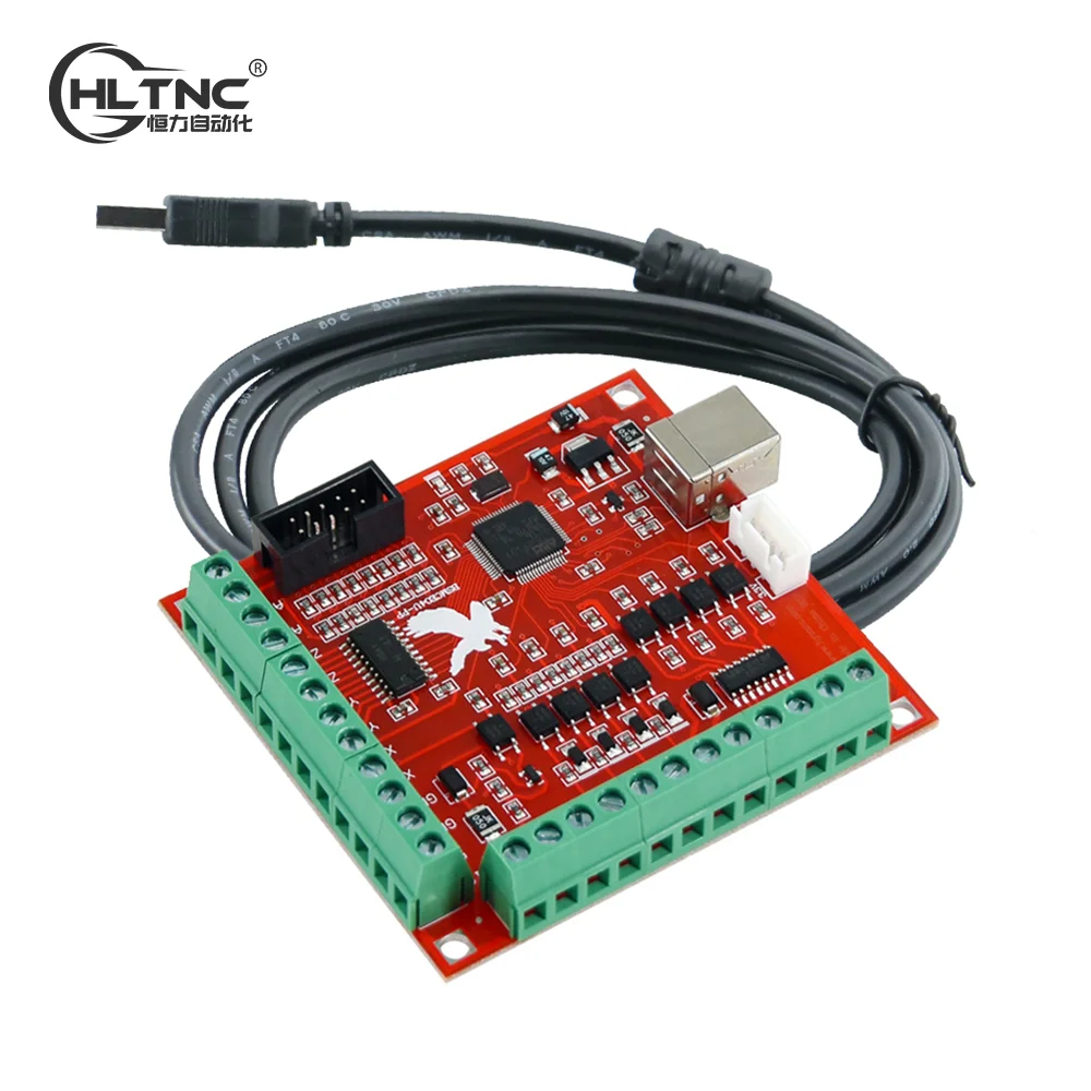 RNR Breakout Board USB MACH3 100Khz 4 Axis Interface Driver Motion Controller Card  A Slave Axis For CNC Engraver Milling Router