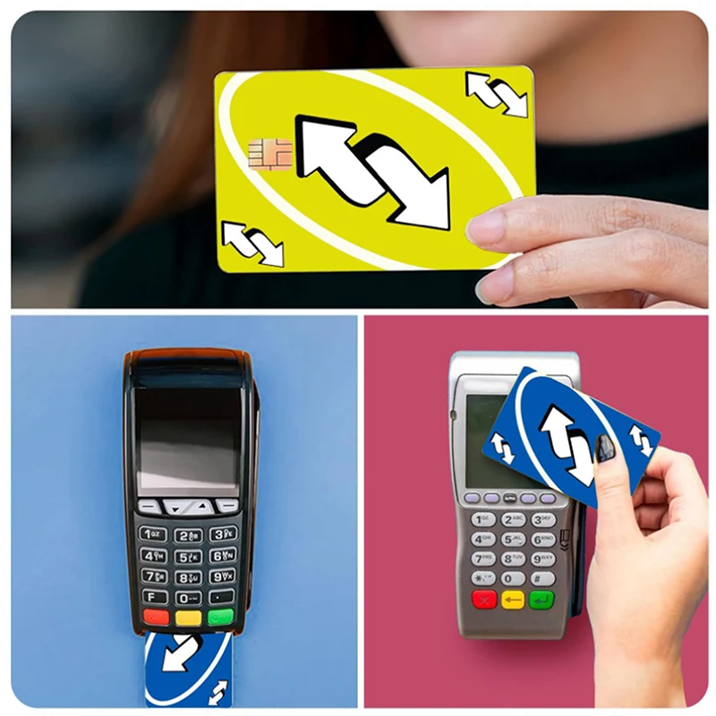 New Funny Words Anime PVC Young Creidt Card Debit Card Sticker Film Case Front Tape For Small Big Chip No Chip