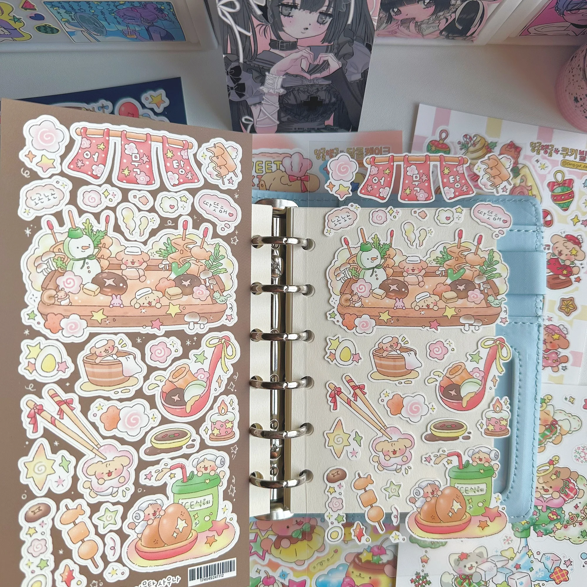 1/6PCS Korean Cute Cartoon Gra - Meal Prep Notebook review and price