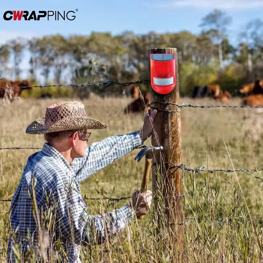 Outdoor Solar Infrared Motion Sensor Alarm 129DB Siren Strobe Light IP65Waterproof Villa Farm Yard Garden Security Alarm System