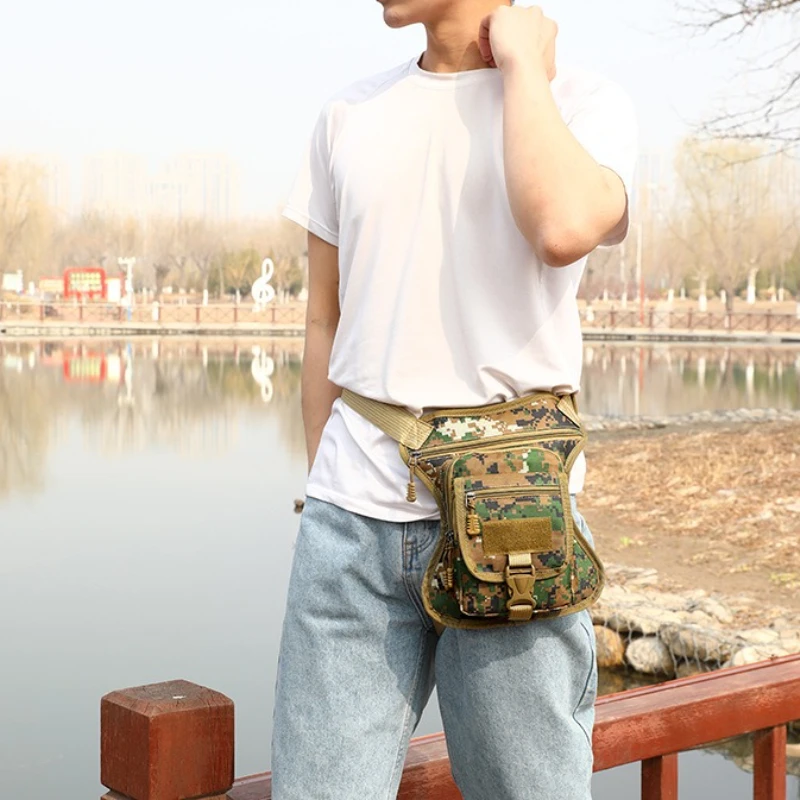 

Men's Outdoor Camouflage Waist and Leg Bag Casual Crossbody Bag Military Fan Bag Sports Bag Multifunctional Mountaineering Bag