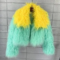 DEAT 2025 Fashion Winter Turn-Down Collar Faux Fur Short Coat For Women Versatile Loose Lamb Wool Jacket Female 11A06261 4