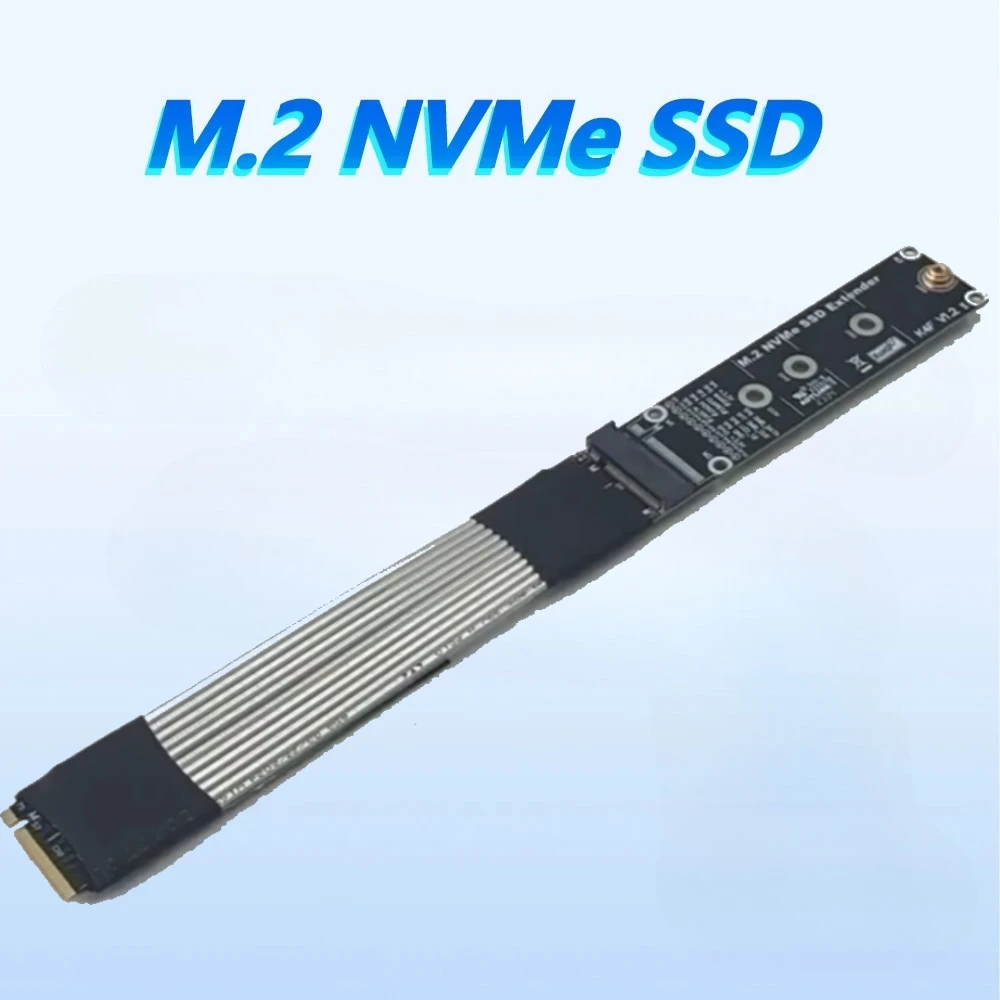 

Посеребренный адаптер M.2 NVMe SSD GEN4 PCI E 4.0 x4 Riser Cable M.2 NVMe 2280 22110 Ultra SSD Card Adapter для твердотельного накопителя m2 SSD