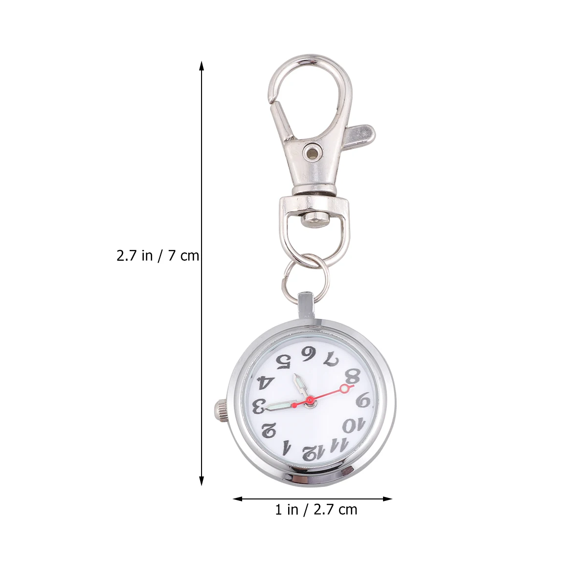 ساعة جيب كبيرة الحجم بسلسلة مفاتيح كوارتز ساعة يد مضيئة تصميم دائري كبير سهل القراءة وجه للرجال والنساء فكرة هدية