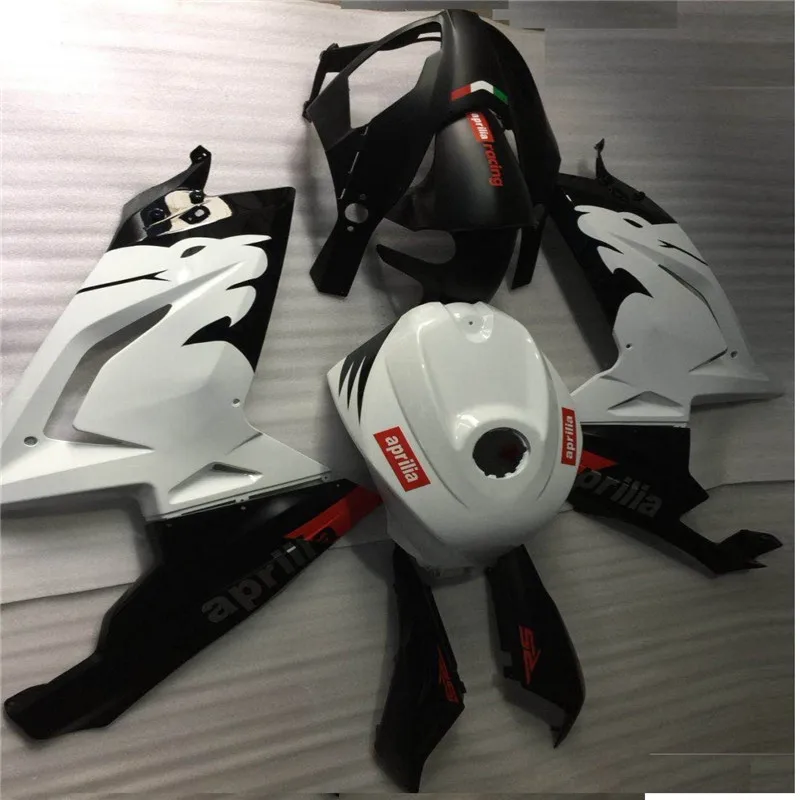 Abs Fairing RS 125 2006 - 2011 2011 White Black Fairings for Aprilia RS125 08 09 Full Body Kits RS 125 2010-Nn