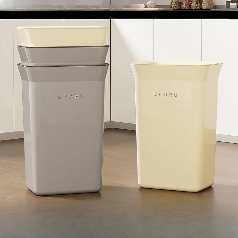 Trash Can Household Toilet Large Kitchen Bathroom Sealed Deodorant Pressing Bomb Cover Trash Can