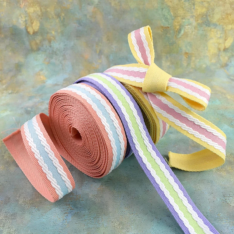 

20Meters 15/20/25mm Cotton Webbing Strap 1.6mm Thick Bag Straps Belt Sling Decorative Braid Tape Pet Collar Sewing Accessories
