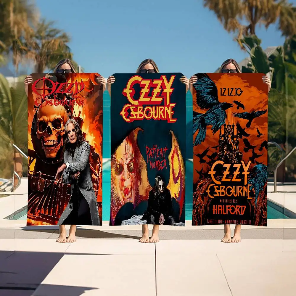 Пляжное полотенце Heavy Metal Band Rock Ozzy Osbourne, красочные банные полотенца для девочек, из микрофибры, быстросохнущие, без песка, для пляжа, йоги, спортзала