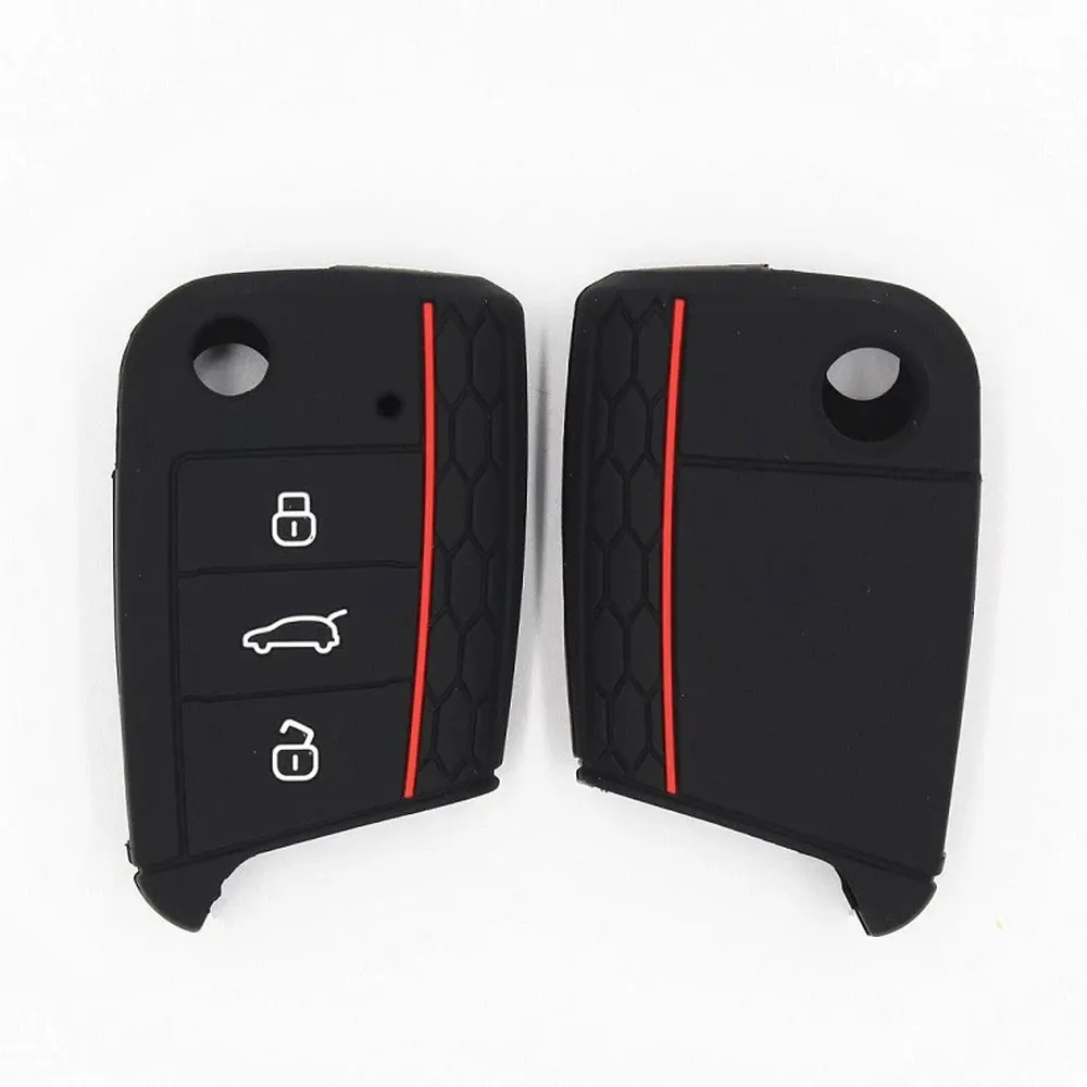 Car key cover - Suitable for Golf 7. Honeycomb remote control protection case. Silicone sleeve that fits the key.