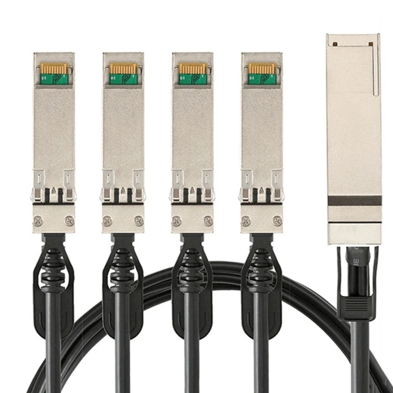 1Meter QSFP+ to Four SFP+ Passive Data Cable, 40Gigabit Data Transfer Rate for Direct Attach Networking Cable Dropship