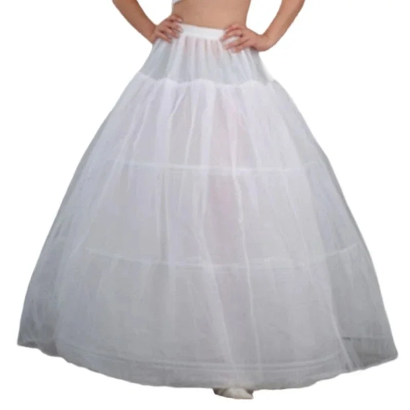 

Bridal 3 Hoops Maxi-Length Petticoat Drawstring Waistband Multi-Layer Ball Gown Wedding Dress Bustle Crinoline Underskirt