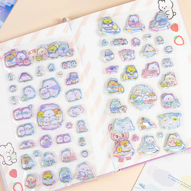 2 قطعة الكرتون جديد Sumikko Gurashi منتفخ ملصقات ثلاثية الأبعاد سكرابوكينغ Diy بها بنفسك مجلة لطيف القرطاسية ملصق اللوازم المدرسية