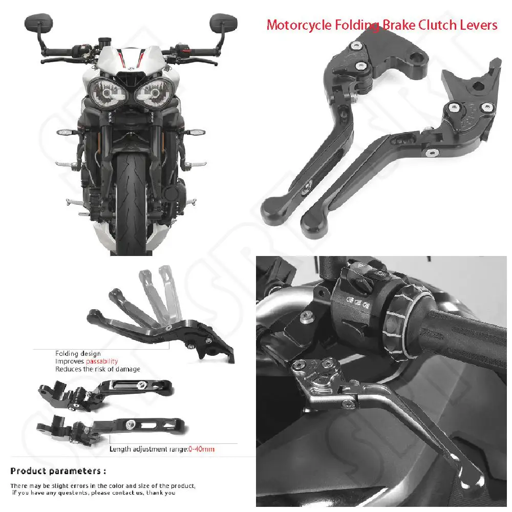 

Fits for Triumph 1200 Speed Triple R 2016-2018 1050 1050S 2016-2020 Motorcycle Adjustable Folding Extendable Brake Clutch Levers