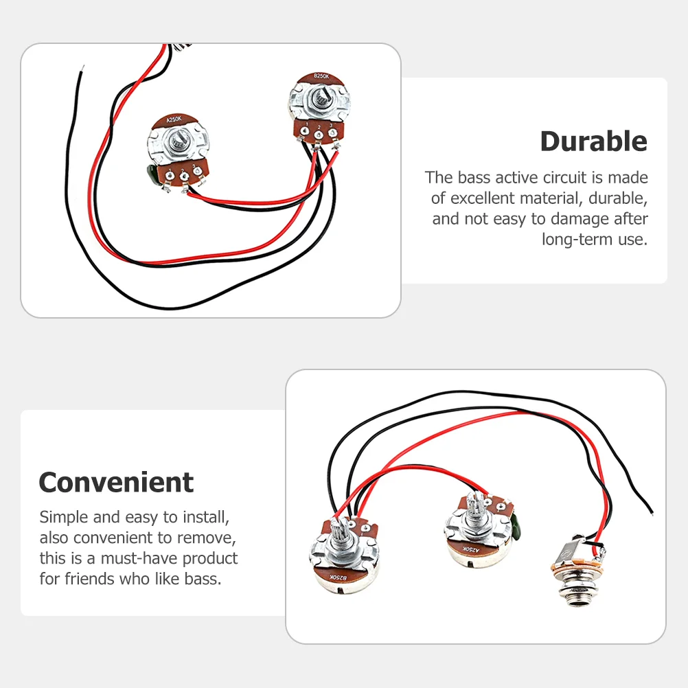 Amplificador de línea de bajo para coche, piezas de guitarra, Control de tono, arnés de cableado, accesorio, preamplificador eléctrico, reacondicionamiento de circuito, Metal activo