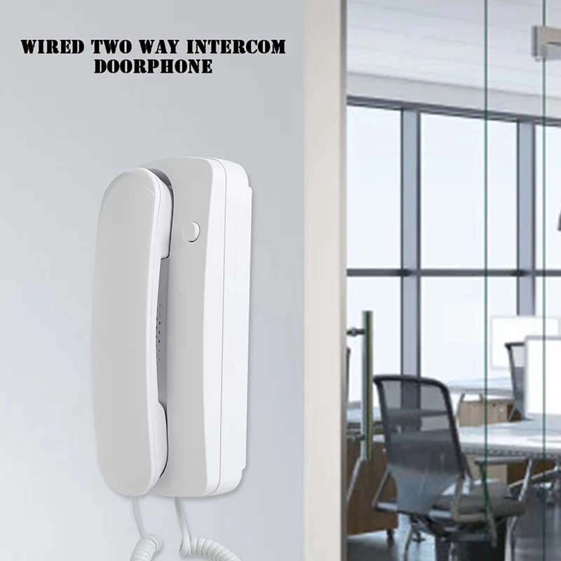 A23F-New Audio Walkie Talkie Non-Visual Walkie Talkie Wired Two Way Intercom Doorphone Audio Villa Home Office Nonvisual