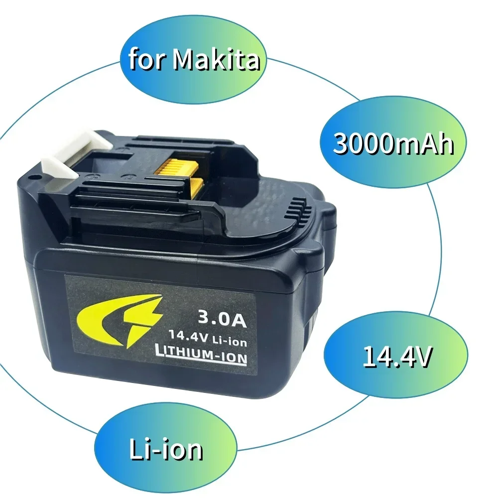 14.4V 3.0Ah 3000mAh li-ion BL1430 batteria ricaricabile per Makita Cordless Tools BL1440 DA340DRF BDF343