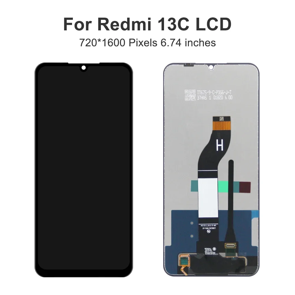 OEM For Xiaomi Redmi 13C 6.74\'\'For Xiaomi Poco C65 23100RN82L LCD Display Touch Screen Digitizer Assembly Replacement