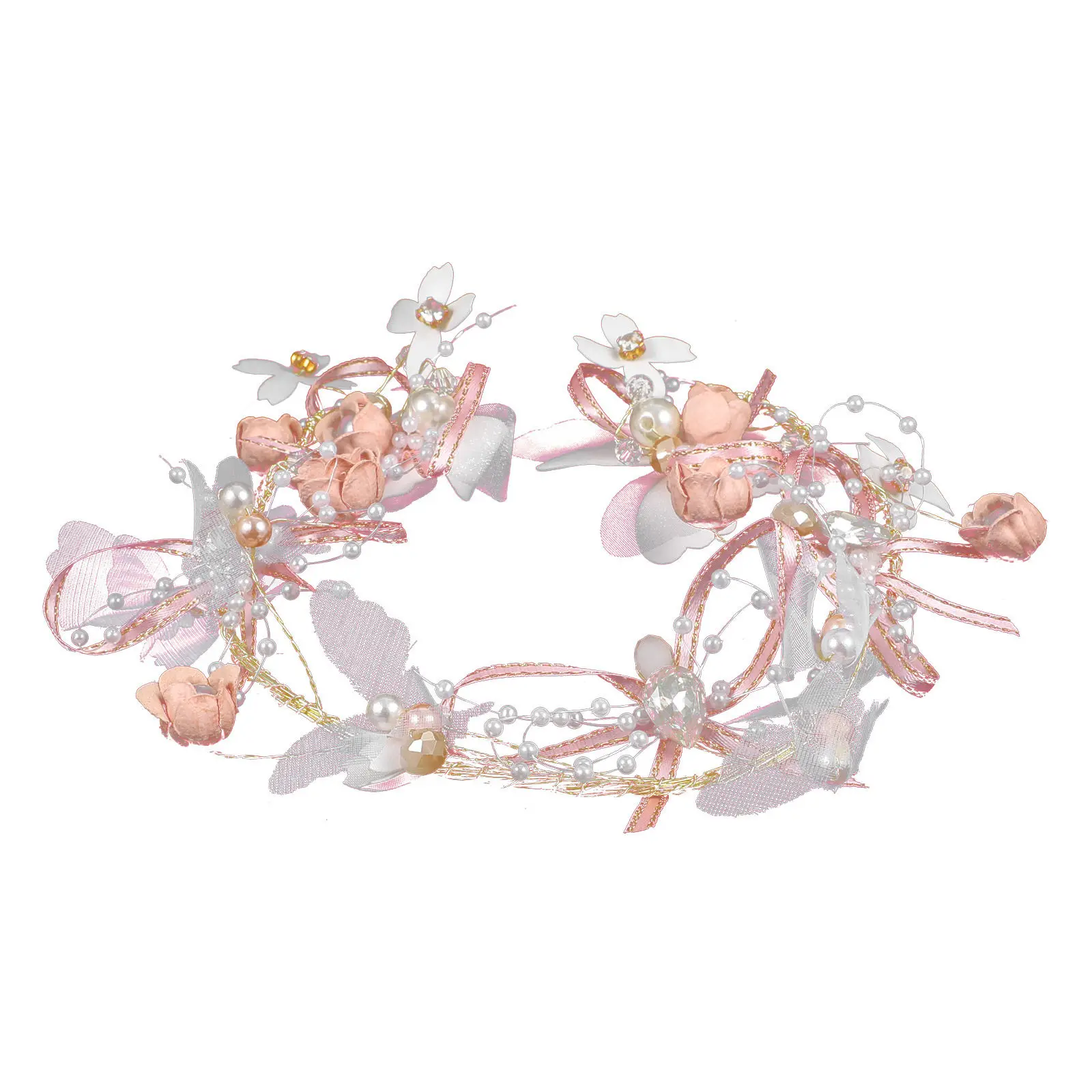 

Delicate Flower and Butterfly Headband for Girls Women Lightweight Comfortable Bridal Hair Piece Suitable for Wedding Birthday