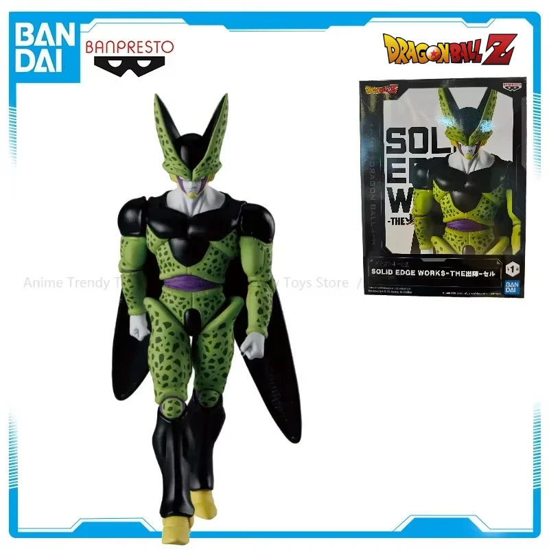 In Stock Original BANPRESTO SOLID EDGE WORKS Dragon Ball Z Cell Figure Anime Model Genuine Boxed Toys WY