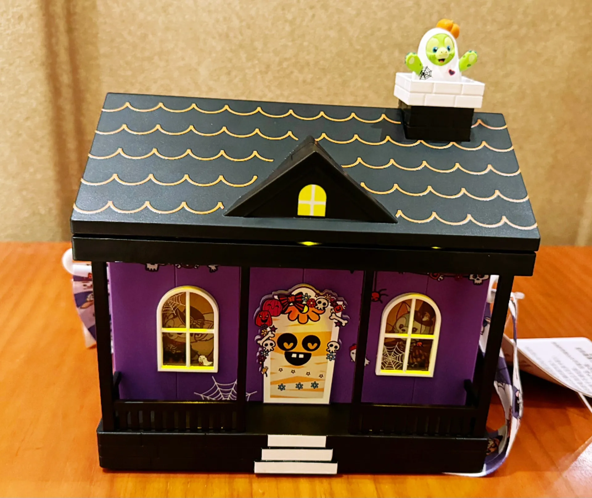 Shanghai Disneyland Halloween Exclusive Souvenir Olu Haunted House Design Light-Up PVC Popcorn Bucket - Festive Gift view 2