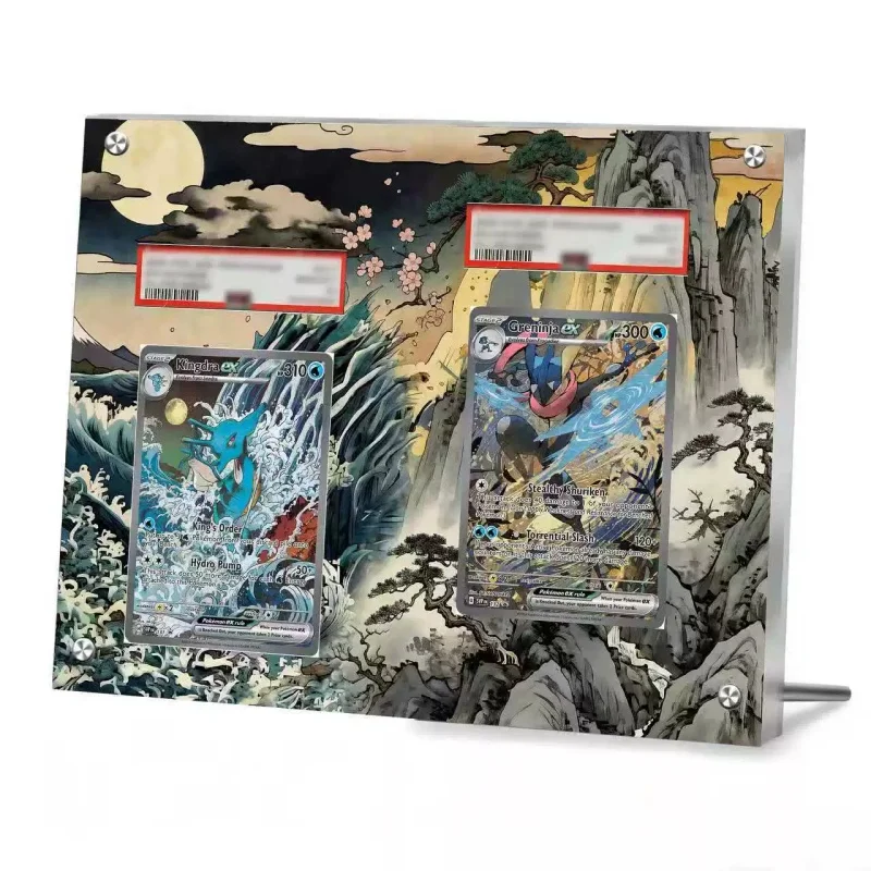 Защитный акриловый чехол PTCG DIY PSA для редких карт Kingdra Greninja, аксессуары для демонстрационной подставки для коллекционных карт мультфильмов и аниме