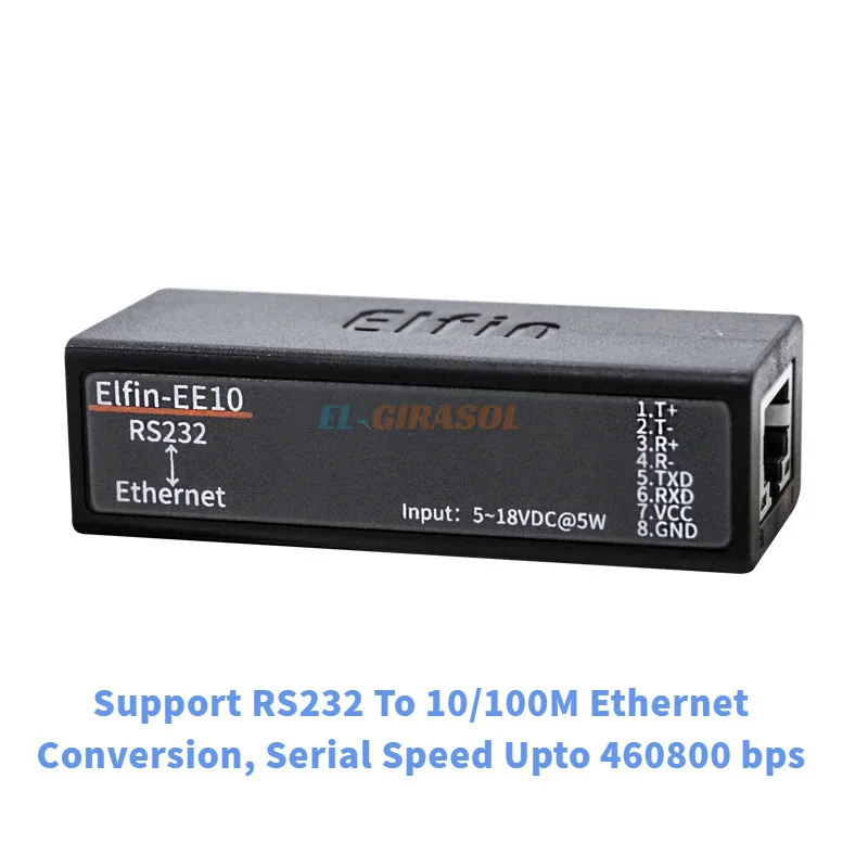 Serial Port RS232 To Ethernet Device Server Converter IOT Elfin-EE10 EE10A Support TCP/IP Telnet Modbus TCP Protocol