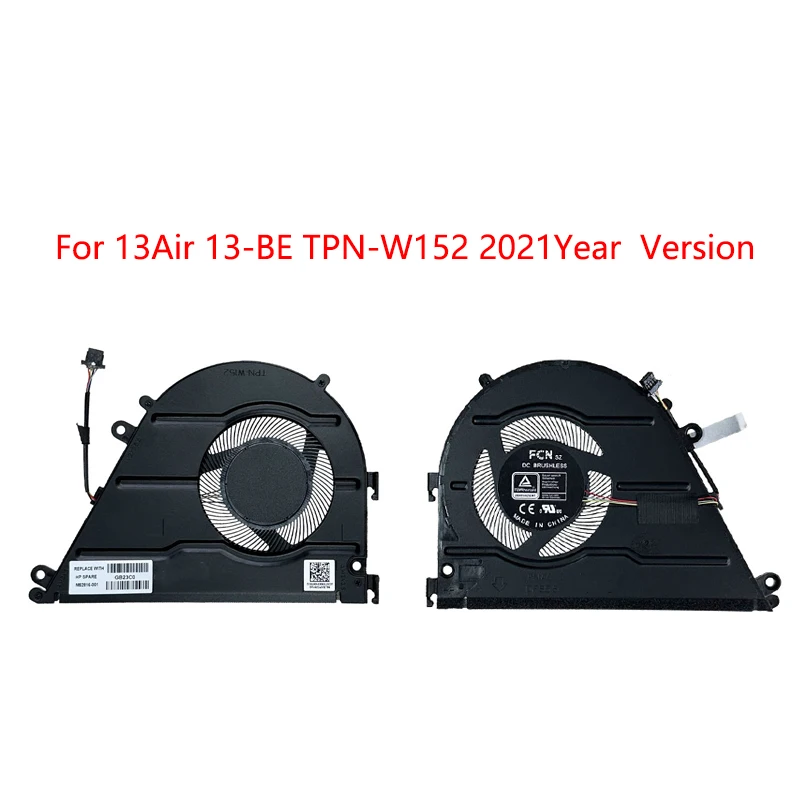 

New Original Laptop CPU Cooling Fan For Hp 13Air 13-BE TPN-W152 2021 Year Version M52816-001