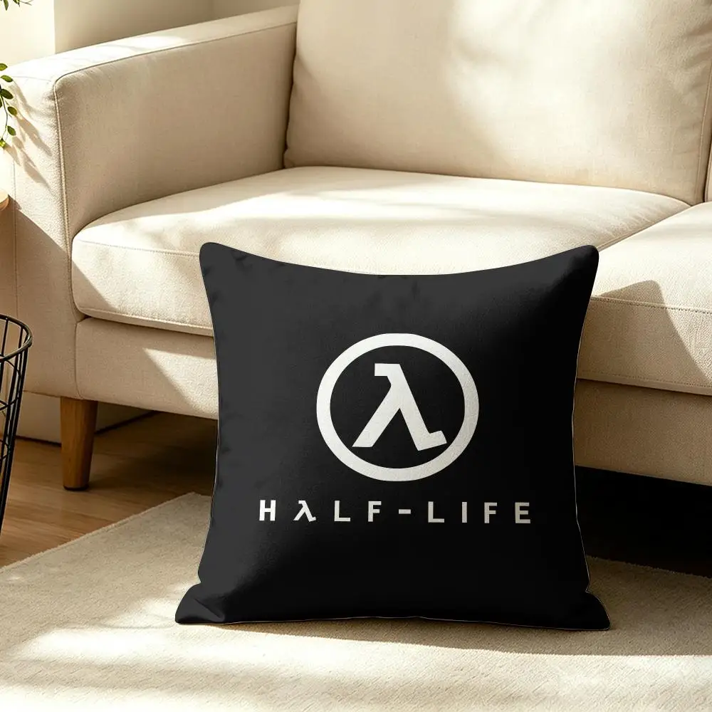 Shooter Video Game H-Half Life 2 Cushion Cover Wrinkle-Resistant Short Plush Pillow Case Breathable Machine-Washable