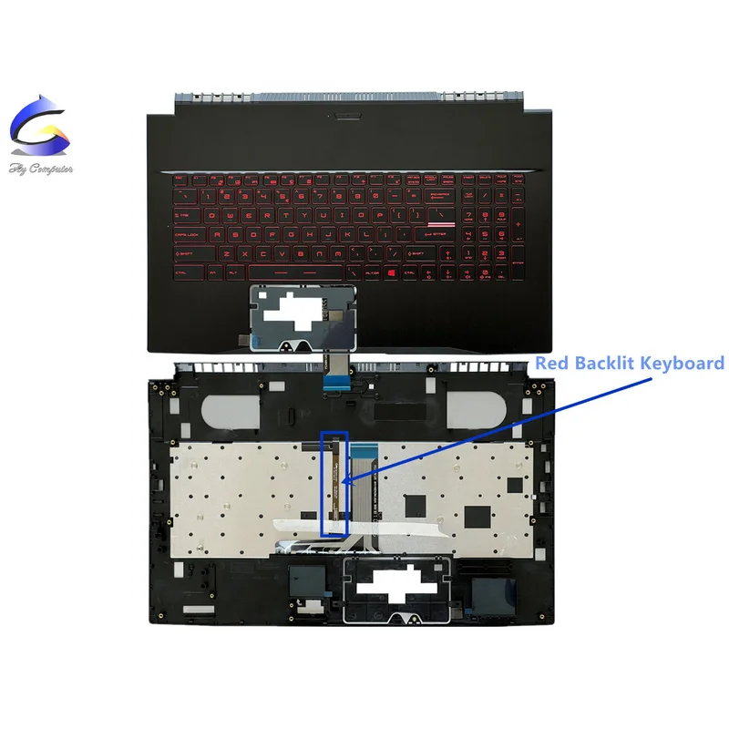 f  New For MSI GF75 MS-17F1 17F2 17F3 17F4 17F5 Upper Case Palmrest Cover / Bottom