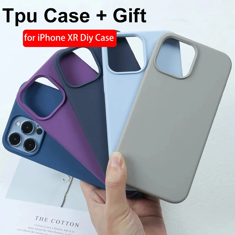 DIY Phone Case for iPhone XR like 13 14Pro Silicone Case With Camera Protective soft full cover for XR to 15 Pro case Bumper