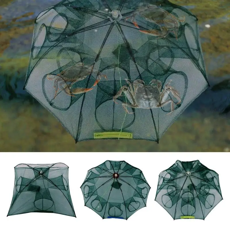 Foldable Fishing Nets 4/10/16 Holes Fish Cast Net Dip Cage Efficient fishing Rugged durable outdoor Portable Catching Fish Net