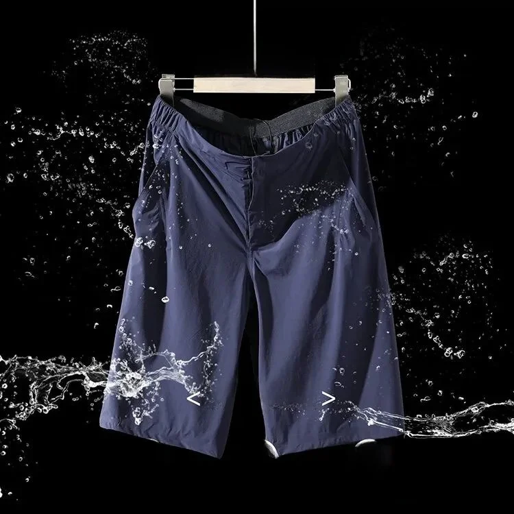 

Qui Dry Breathable Men's Outdoor Sports Woven Five-Quarter Pants Faionable Urban Sle Casual Pants for Youngsters