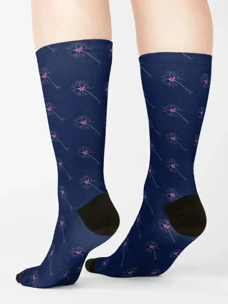 Purple Watercolor Neuron Socks Thermal man winter new year fashionable set Luxury Woman Socks Men's