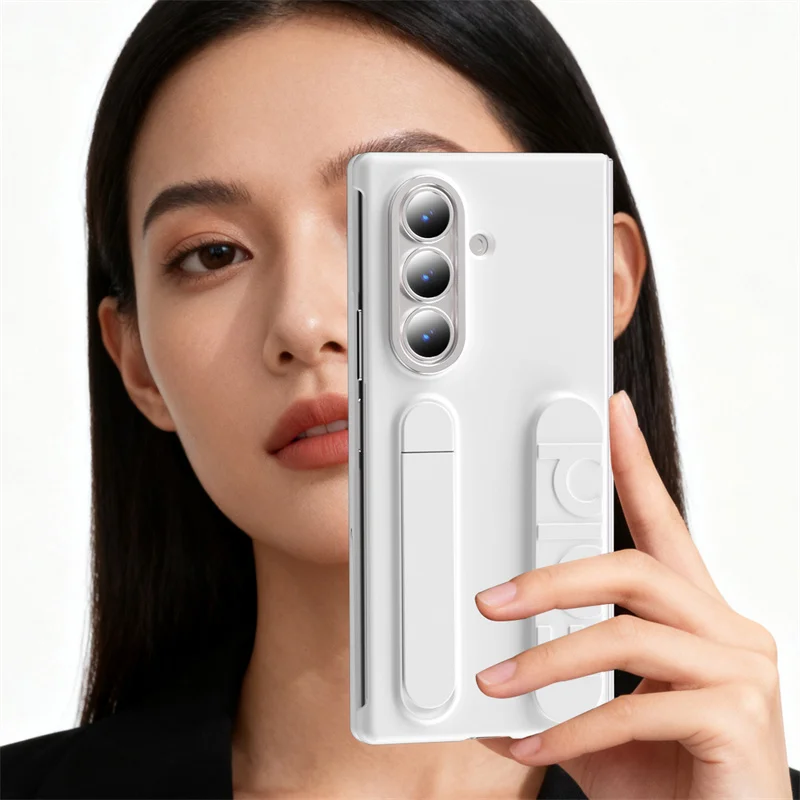 

For Samsung Galaxy Z Fold 7 6 5 4 5G Wristband Holder Wallet Card Slot Phone Case Screen Protect Film Shockproof Protectiv Cover