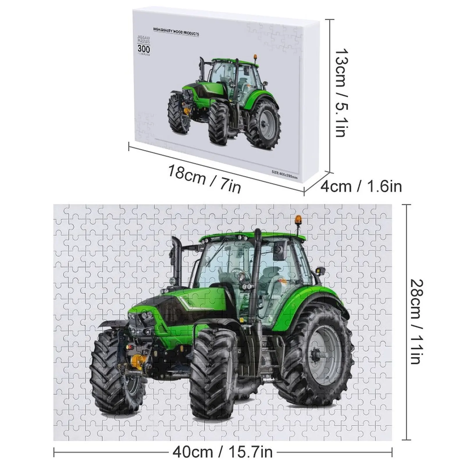 Rompecabezas de tractor moderno, rompecabezas de anime con nombre personalizado