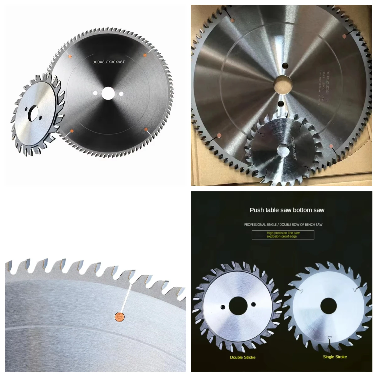  New LIVTER 300*96 Teeth 72T Wood Precision Sliding Table Saw Blade Fine Cutting Edge Woodworking PCD Saw Blade