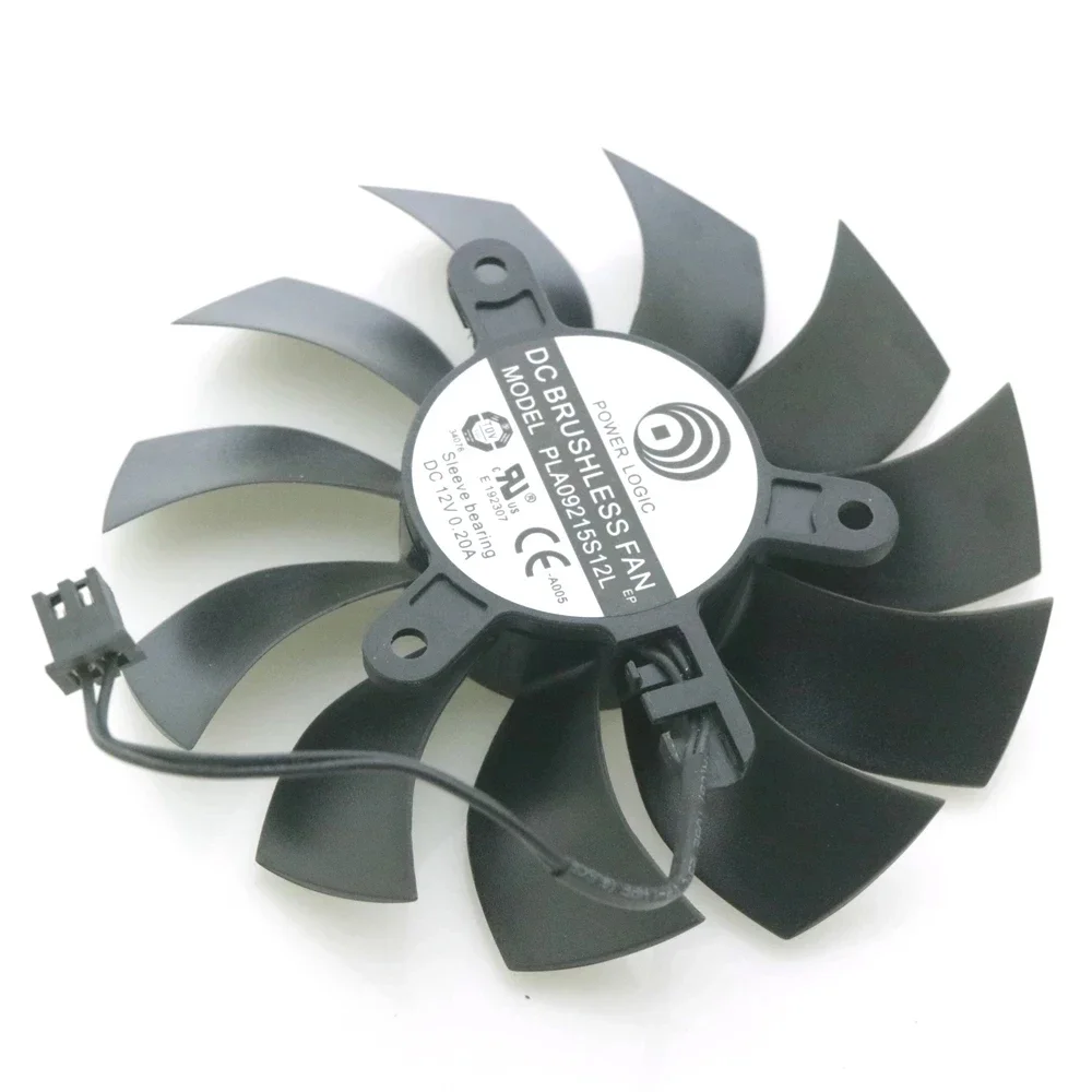 

PLA09215S12L DC12V 0,20A 86 мм 2 провода 2pin для видеокарты EVGA GTX1050 VGA кулер охлаждающий вентилятор