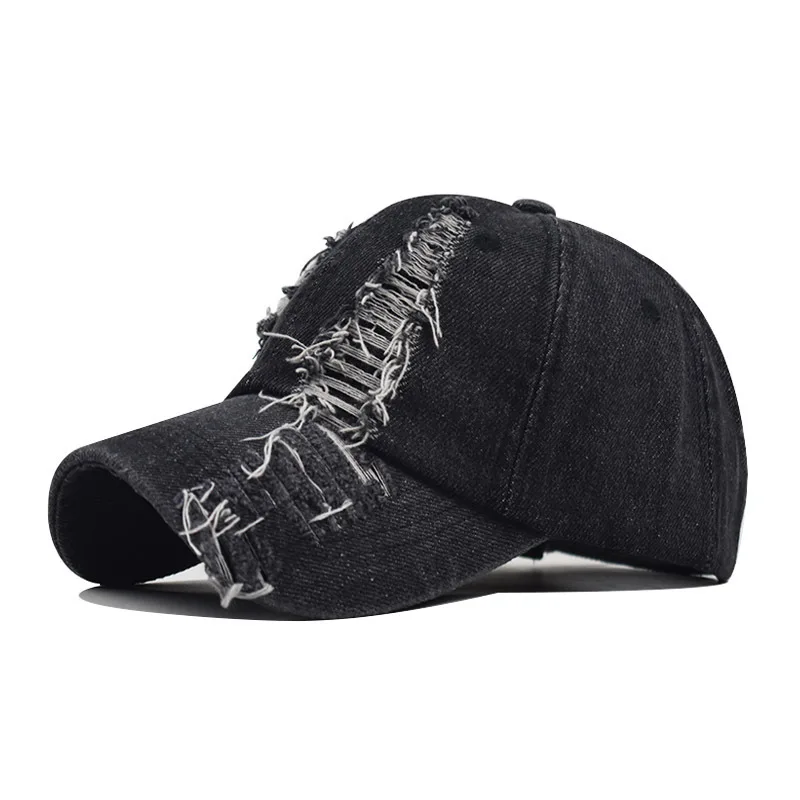 

Vintage Washed Distressed Baseball Cap Golf Dad Hat Unisex Trendy Fashion Washed Cotton Distressed Denim Baseball Cap