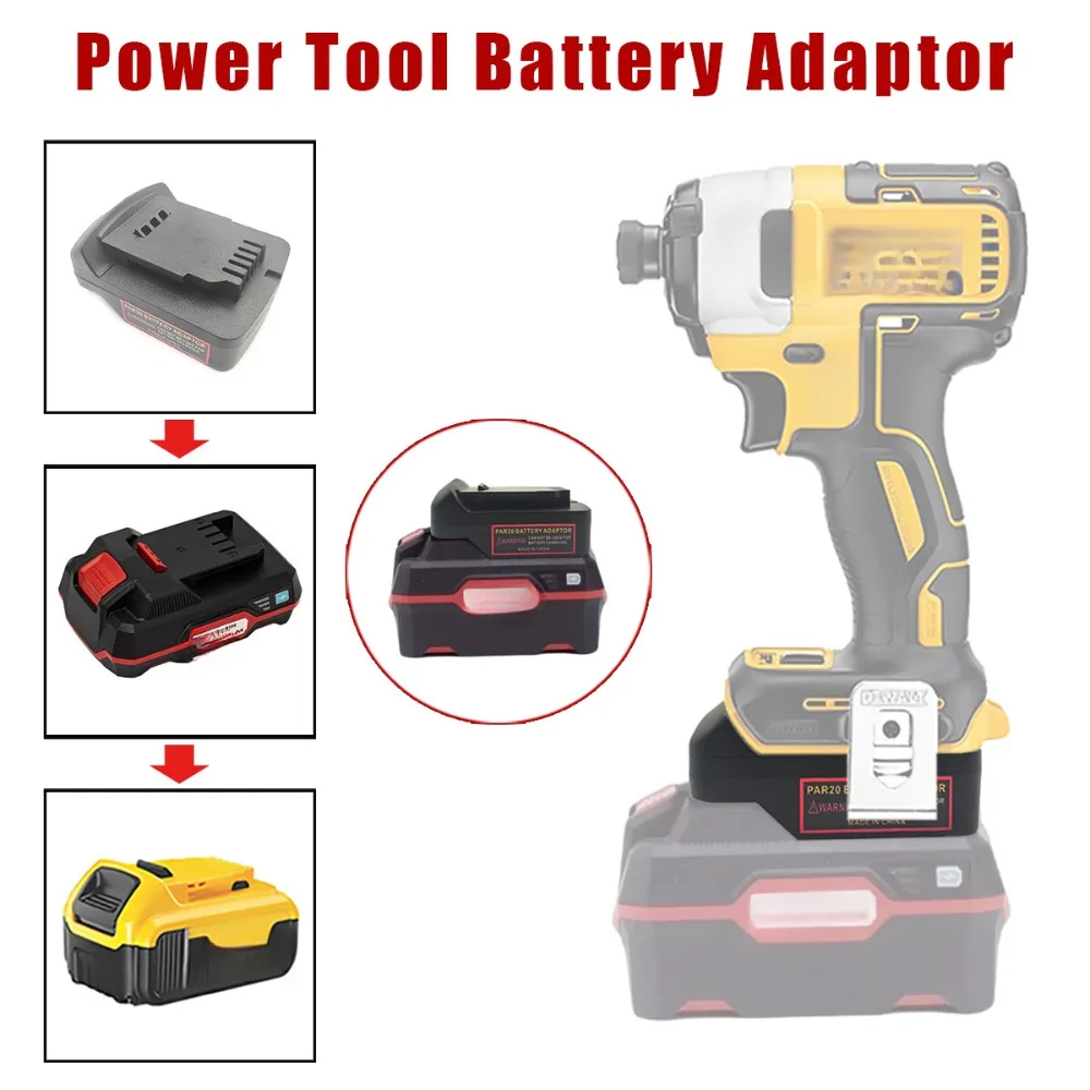 

Адаптер для аккумулятора Parkside для инструмента Dewalt для аккумулятора Parkside 20 В, преобразователь для электроинструментов Dewalt 20 В, дрель