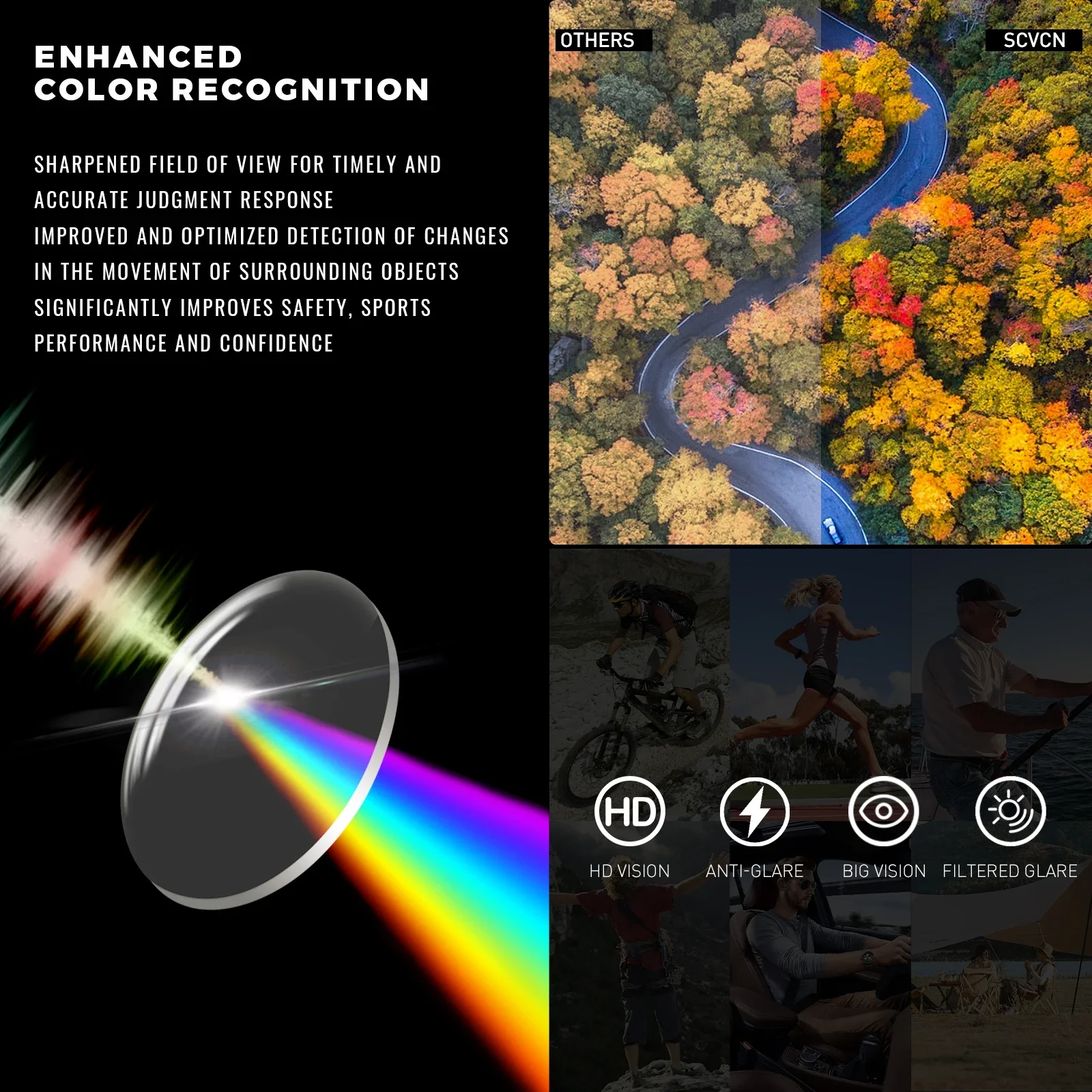 Scvcn فوتوكروميك ركوب الدراجات النظارات الشمسية الرجال الأحمر اللونية MTB الدراجة نظارات الدراجات تشغيل دراجة حملق النظارات الرياضية